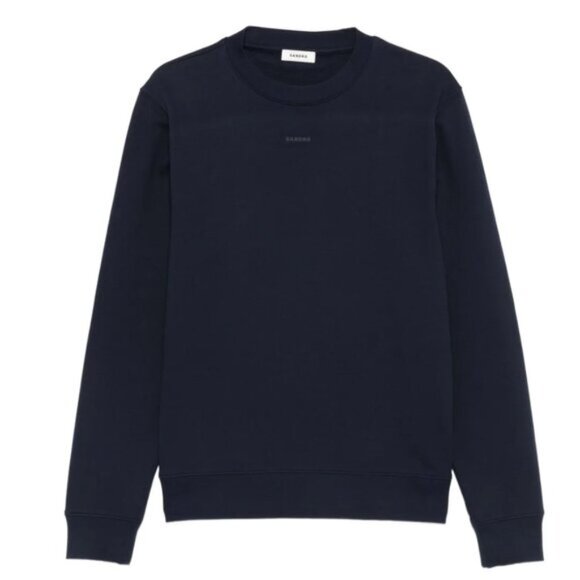Sandro Crewneck Logo Sweatshirt Midnight Blue S - Picture 1 of 8
